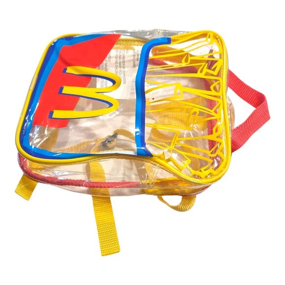 McDonald’s Backpack French Fries Small Clear Plastic Play Food Yellow Red Trim - Picture 3 of 8